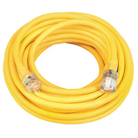 Thumbnail for Southwire® Vinyl SJTW Outdoor Extension Cord w/ Lighted End, 10/3 ga, 15 A, 50', Yellow, 1/Each