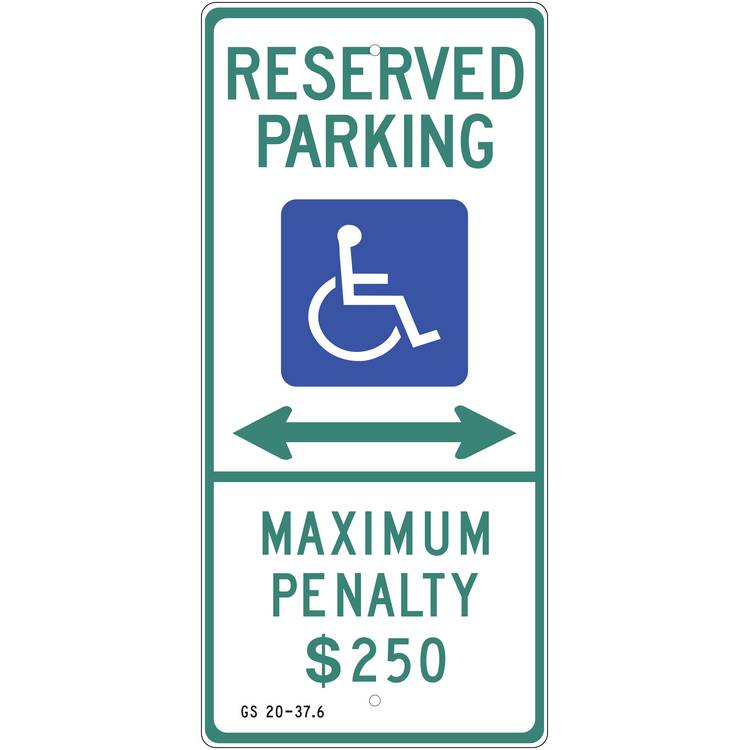 ZING Eco Parking Sign, 26X12, EGP- Model 2698