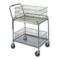 Thumbnail for Wesco Small Wire Basket Office Cart w/ 4