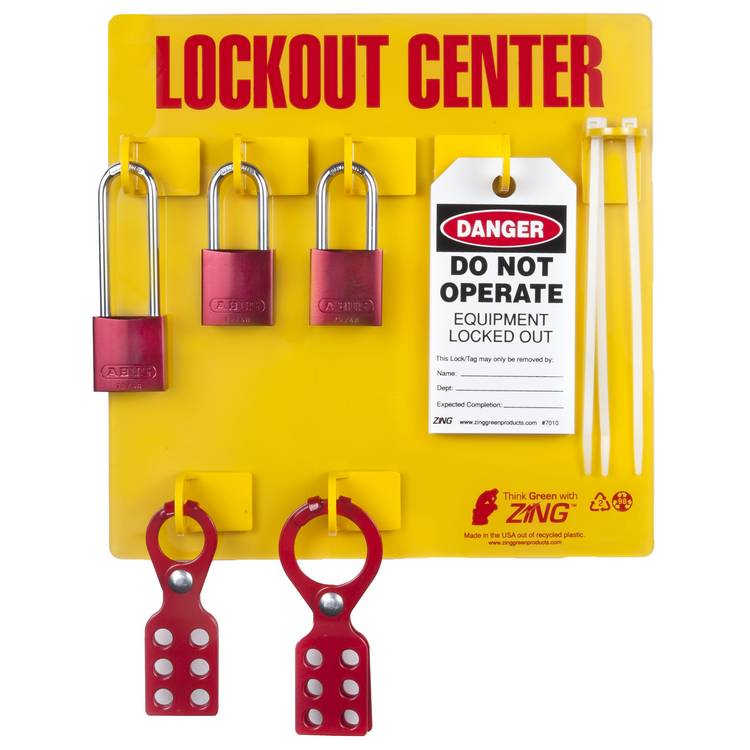 ZING Lockout Tagout Station, 3 Padlock- Model 2726