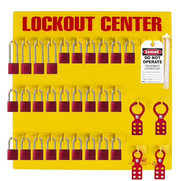 ZING Lockout Tagout Station, 28 Padlock- Model 2729