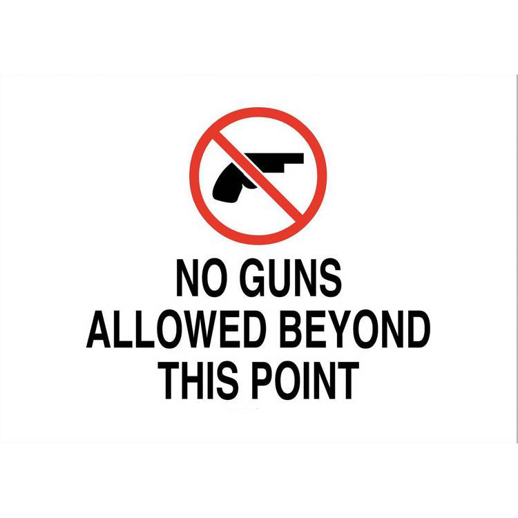 ZING Concealed Carry Sign, 10X14- Model 2745