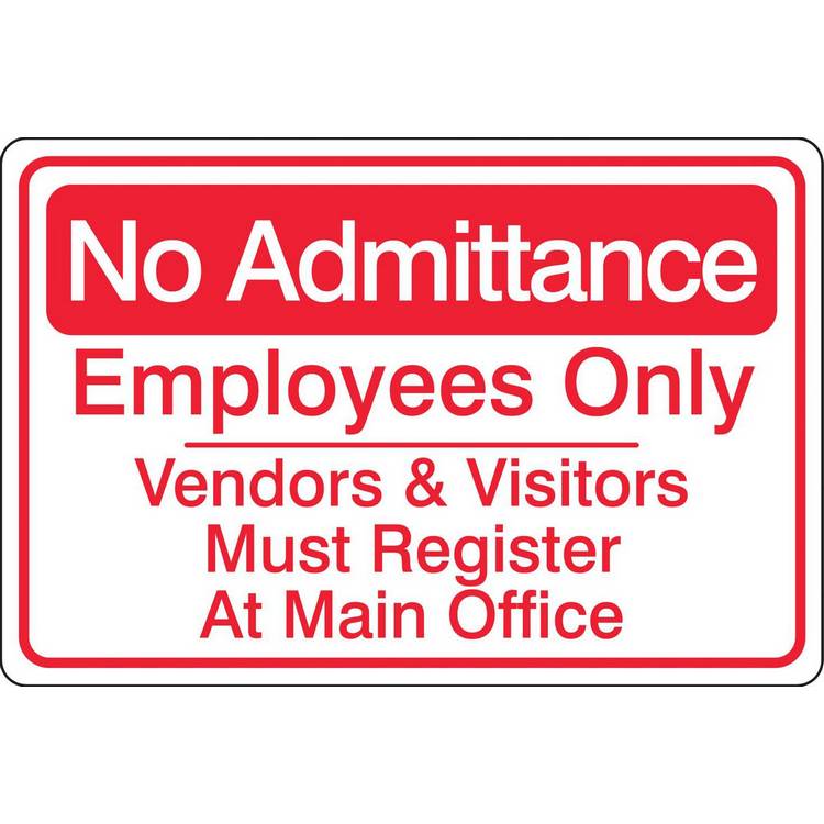 ZING Eco Security Sign, 10X14- Model 2747