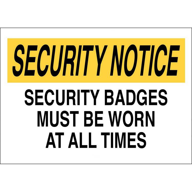 ZING Eco Security Sign, 10X14- Model 2754