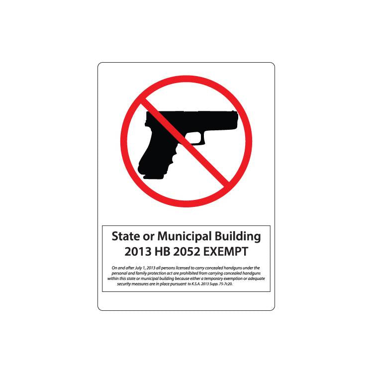 ZING Concealed Carry Sign, 14X10- Model 2801A