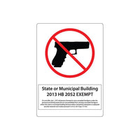 Thumbnail for ZING Concealed Carry Sign, 14X10- Model 2801A