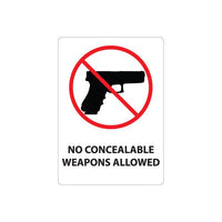 Thumbnail for ZING Concealed Carry Sign, 14X10- Model 2806A