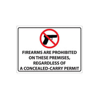 Thumbnail for ZING Concealed Carry Sign, 10X14- Model 2826A