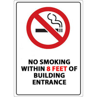 Thumbnail for ZING No Smoking Sign, 8 Feet, 14x10- Model 2878A