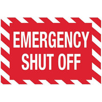 Thumbnail for ZING Safety Sign, EMERGENCY OFF, 10X14- Model 2897A