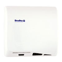 Bradley Bx Cast Iron Sensor Operated Hand Dryer w/ 10 Second Dry Time
