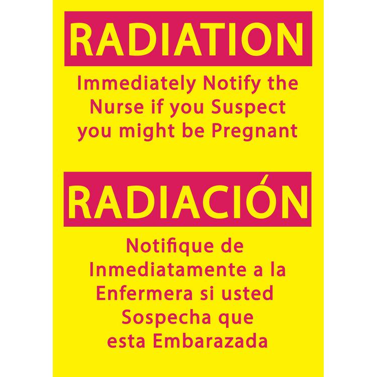 ZING Safety Sign, RADIATION, 14X10- Model 2931