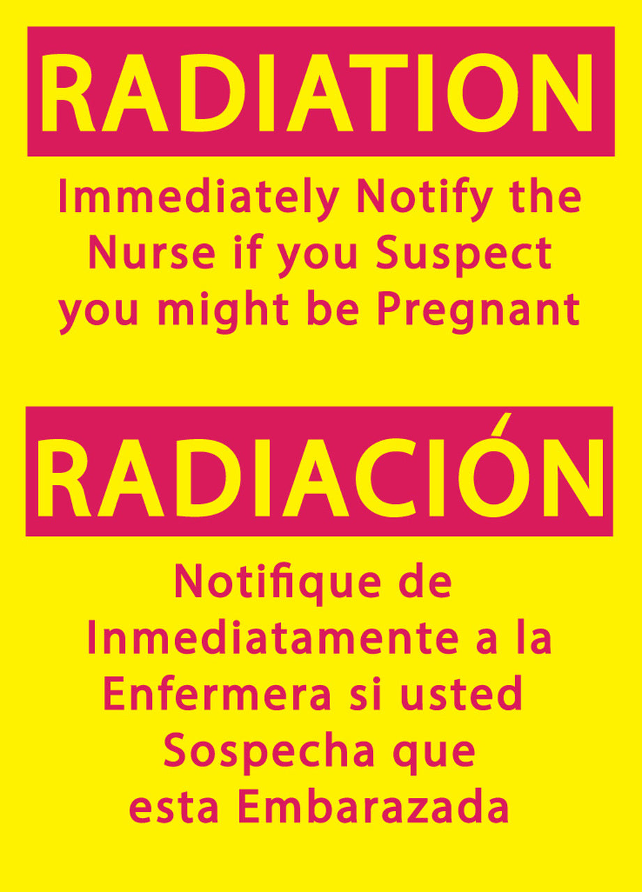 ZING Safety Sign, RADIATION, 14X10- Model 2931S