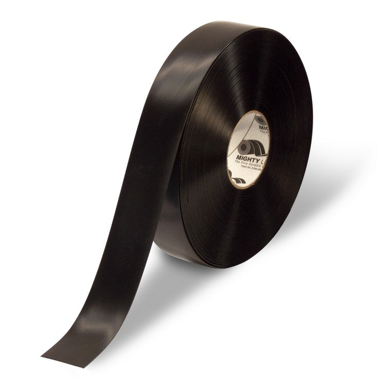 Mighty Line 2" Black Solid Color Tape - 100' Roll