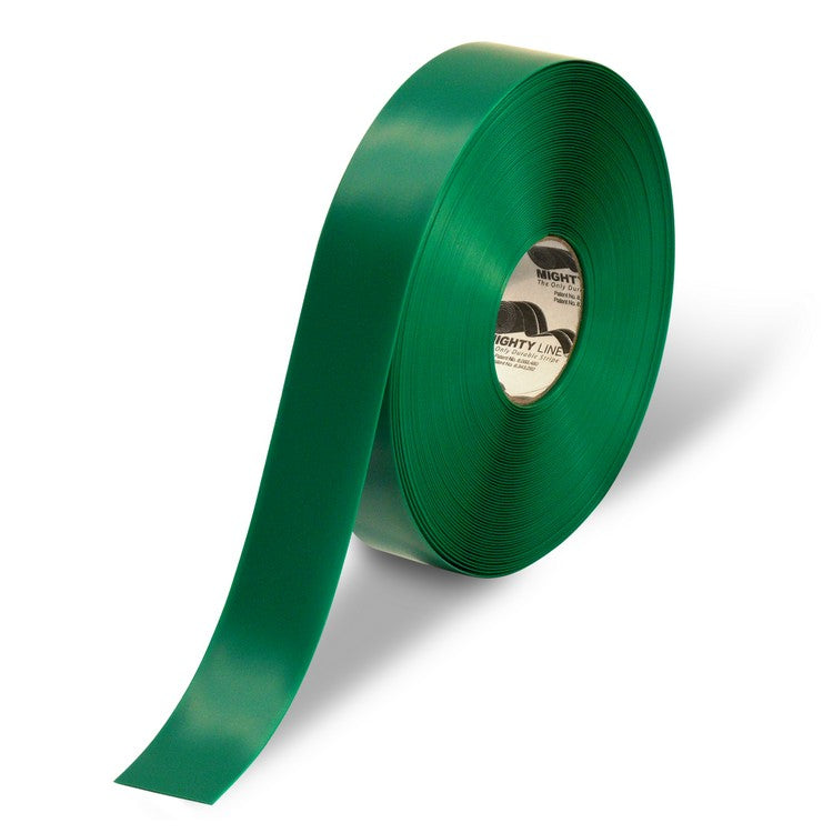 Mighty Line 2" Green Solid Color Tape - 100' Roll