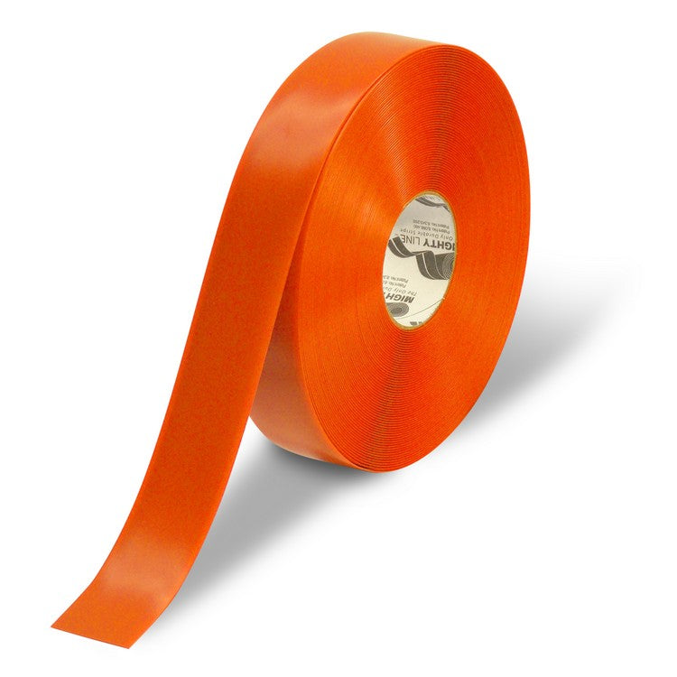 Mighty Line 2" Orange Solid Color Tape - 100' Roll