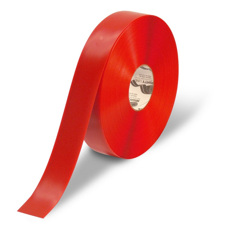 Mighty Line 2" Red Solid Color Tape - 100' Roll