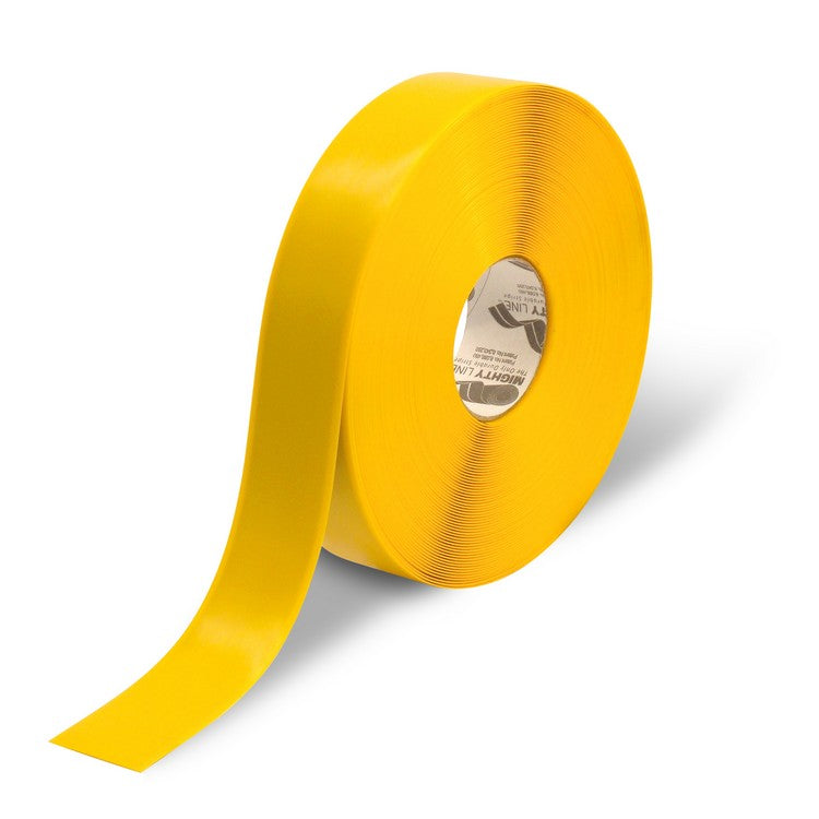 Mighty Line 2" Yellow Solid Color Tape - 100' Roll