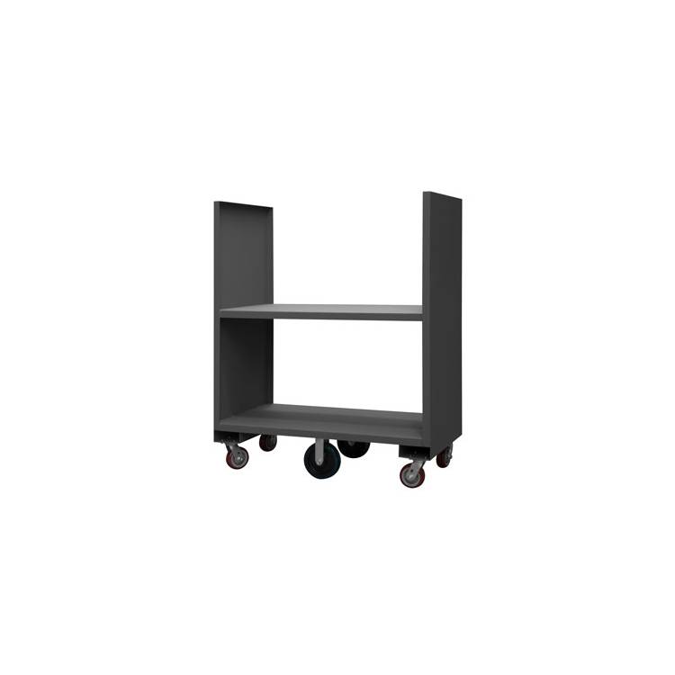 DURHAM 2 Sided Package Truck, 2 Shelves, Gray - Model 2SPT12G244825/8PU95