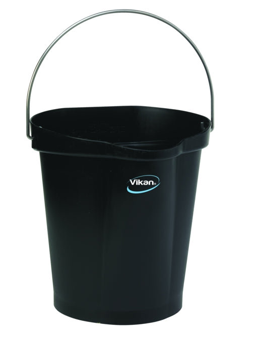 3 Gallon Pail 12.75" x 12" Black