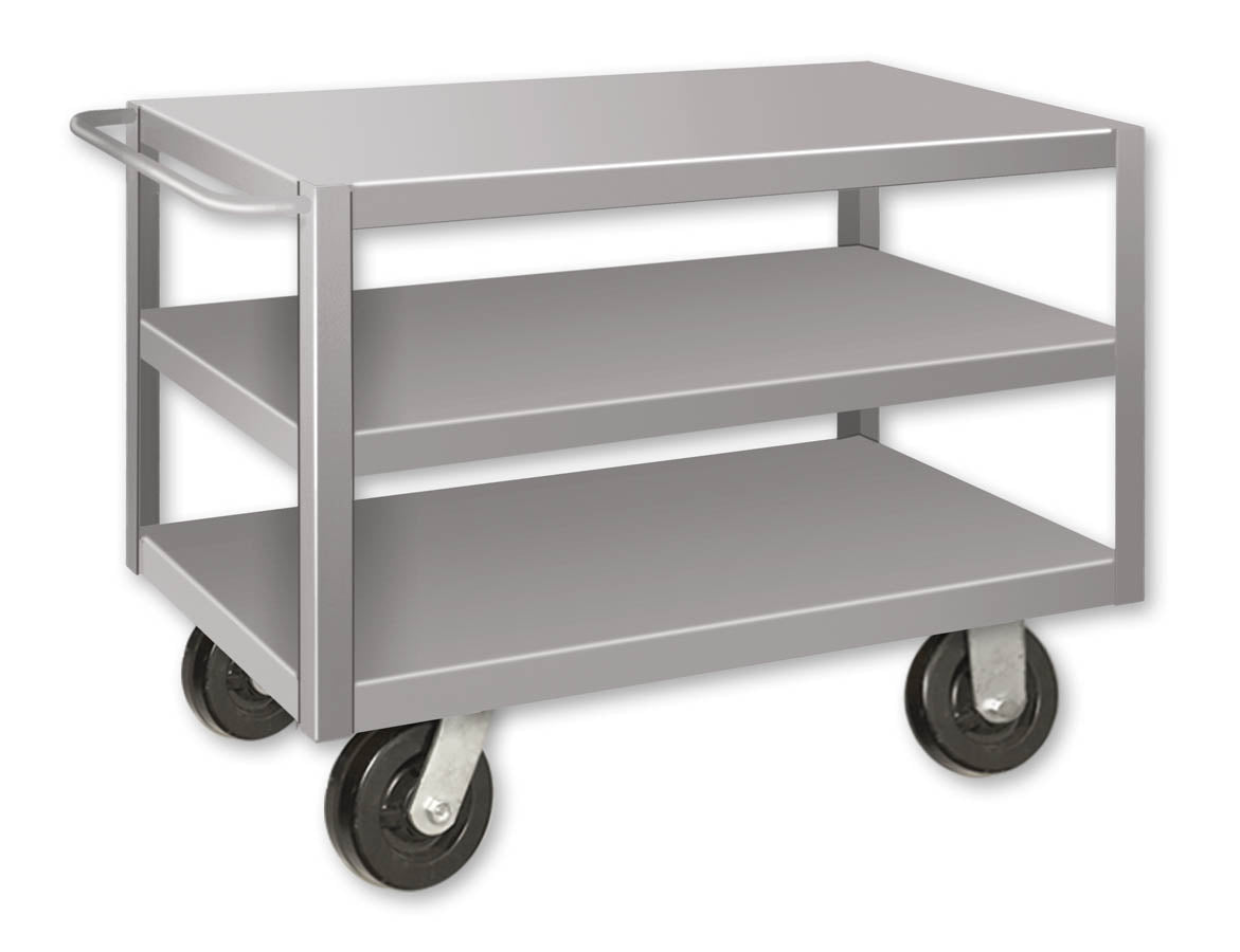 Pucel 24" x 72" 3 Shelf Extra Heavy Duty Truck w/ Steel Casters