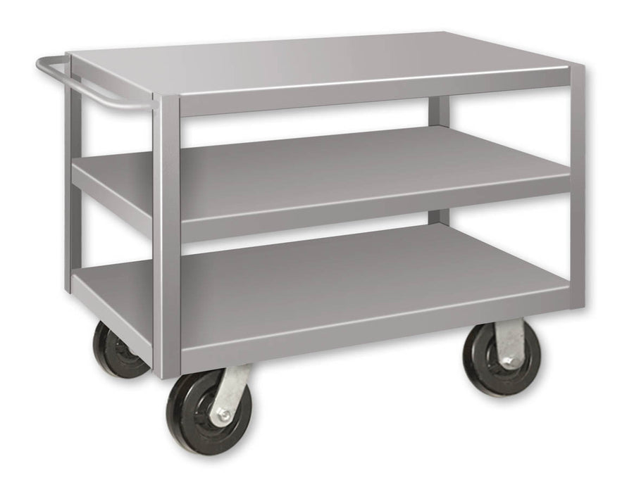 Pucel 34" x 60" 3 Shelf Extra Heavy Duty Truck w/ Phenolic Casters
