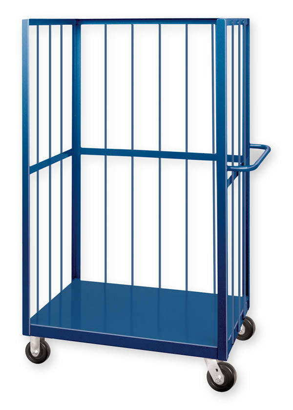 Pucel 36" 3 Sided Stock Cart w/ Steel Casters