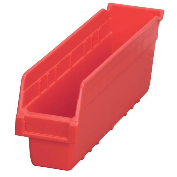 Akro-Mils® ShelfMax® Bin, 17 7/8"L x 6"H x 4 1/8"W, Red, 1/Each