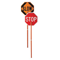 Thumbnail for Cortina Stop & Slow Paddle Sign, Non-Reflective, 1/Each