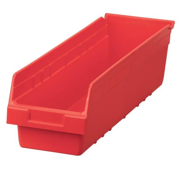 Akro-Mils® ShelfMax® Bin, 23 5/8"L x 6"H x 6 5/8"W, Red, 1/Each