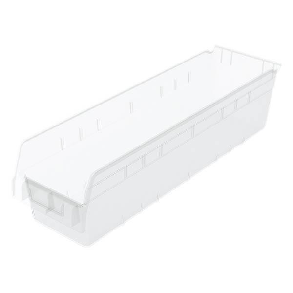 Akro-Mils® ShelfMax® Bin, 23 5/8"L x 6"H x 6 5/8"W, Clear, 1/Each