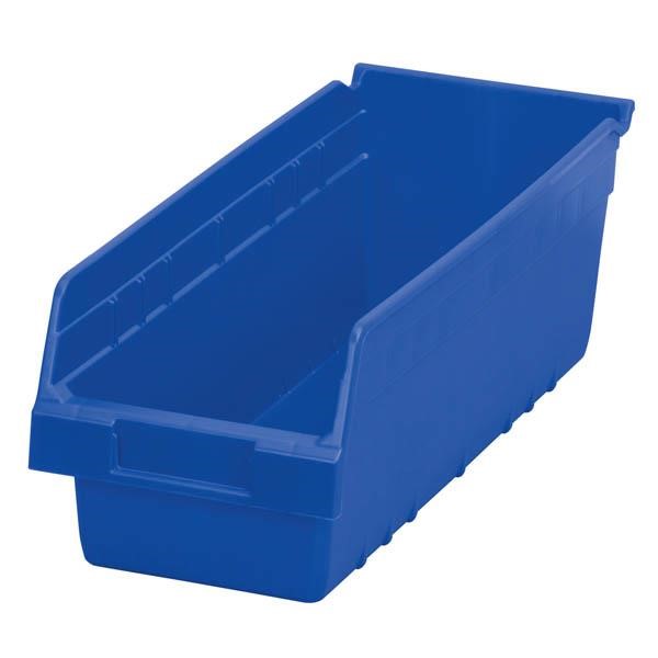 Akro-Mils® ShelfMax® Bin, 17 7/8"L x 6"H x 6 5/8"W, Blue, 1/Each