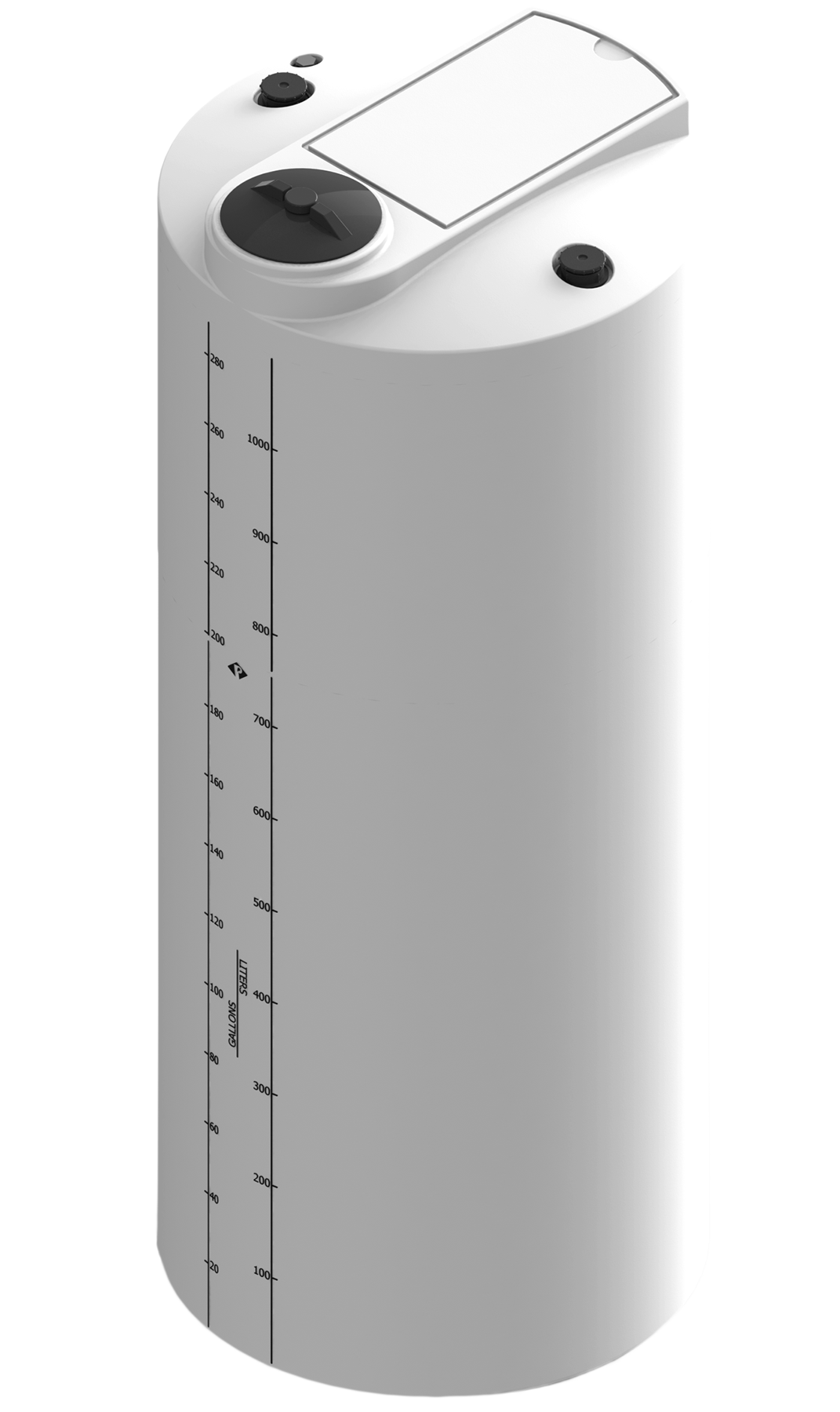 300 Gal ProChem® Process Chemical Tanks - LPE 1.5 - Natural - Dia 34" - Lid 8"