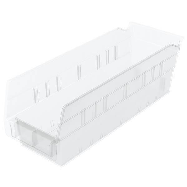 Akro-Mils® Shelf Bin, 11 5/8"L x 4"H x 4 1/8"W, Clear, 1/Each