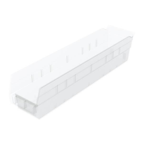 Akro-Mils® Shelf Bin, 17 7/8"L x 4"H x 4 1/8"W, Clear, 1/Each