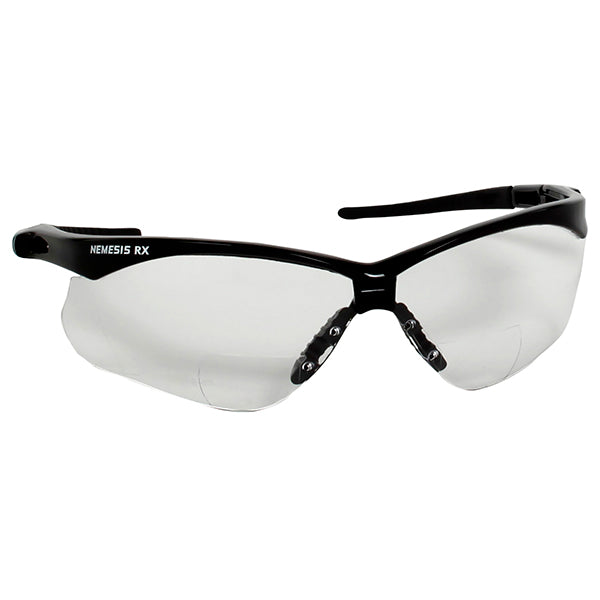 KleenGuard™ V60 Nemesis* RX Eyewear, Black Frame, Clear Lens, +2.0 Diopter, 1/Each