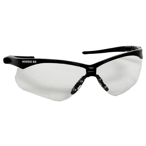 KleenGuard™ V60 Nemesis* RX Eyewear, Black Frame, Clear Lens, +2.5 Diopter, 1/Each