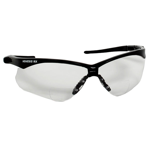 KleenGuard™ V60 Nemesis* RX Eyewear, Black Frame, Clear Lens, +3.0 Diopter, 1/Each