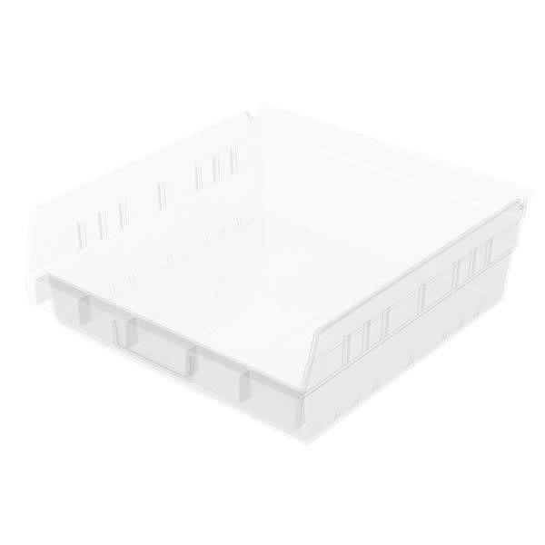 Akro-Mils® Shelf Bin, 11 5/8"L x 4"H x 11 1/8"W, Clear, 1/Each