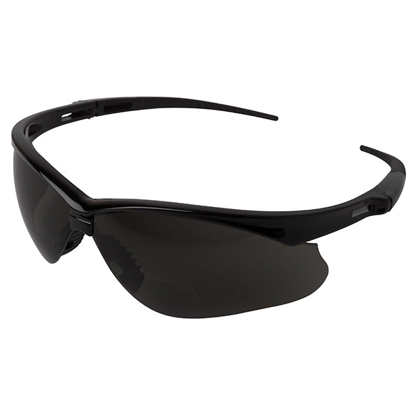 KleenGuard™ V60 Nemesis* RX Eyewear, Black Frame, Smoke Lens, +2.5 Diopter, 1/Each