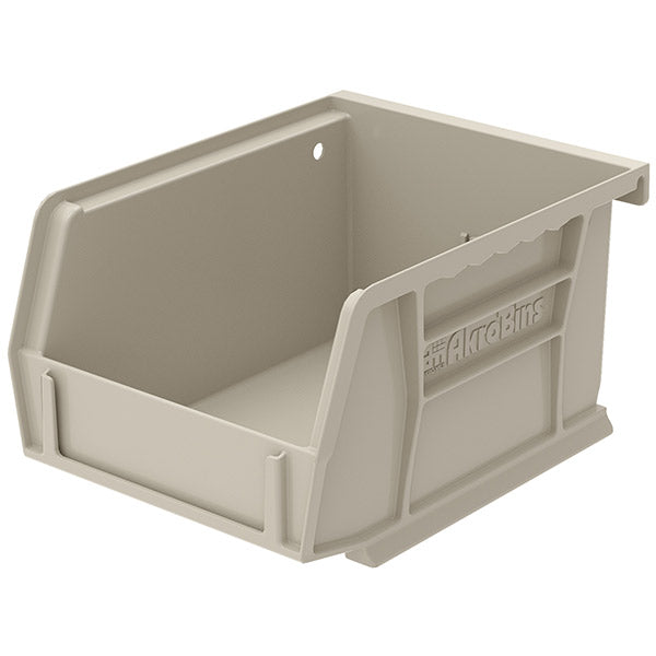 Akro-Mils® AkroBins® Standard Storage Bin, 5 3/8"L x 3"H x 4 1/8"W, Stone, 1/Each