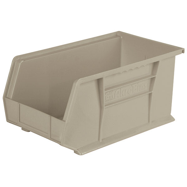 Akro-Mils® AkroBins® Standard Storage Bin, 14 3/4"L x 7"H x 8 1/4"W, Stone, 1/Each