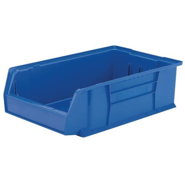 Akro-Mils® AkroBins® Super-Size Storage Bin, 20"L x 6"H x 12 3/8"W, Blue, 1/Each