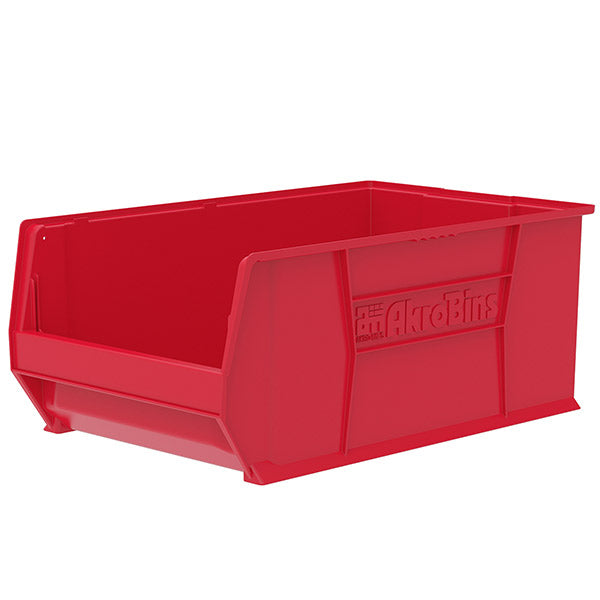 Akro-Mils® Super-Size AkroBins® Storage Bins, 29 1/4"L x 12"H x 18 3/8"W, Red, 1/Each