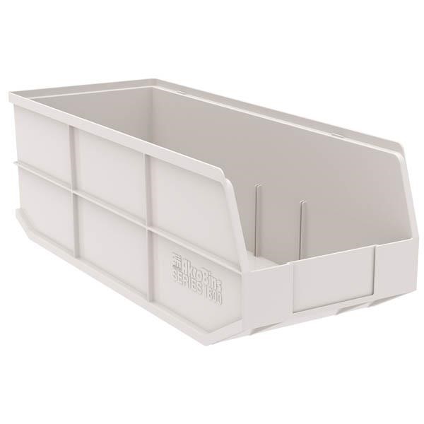 Akro-Mils® 1800 Series AkronBins® Storage Bins, 20 1/2"L x 7"H x 8 1/4"W, Beige, 1/Each