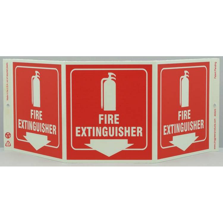 ZING Eco Safety TriView Sign, 7.5x20- Model 3052G