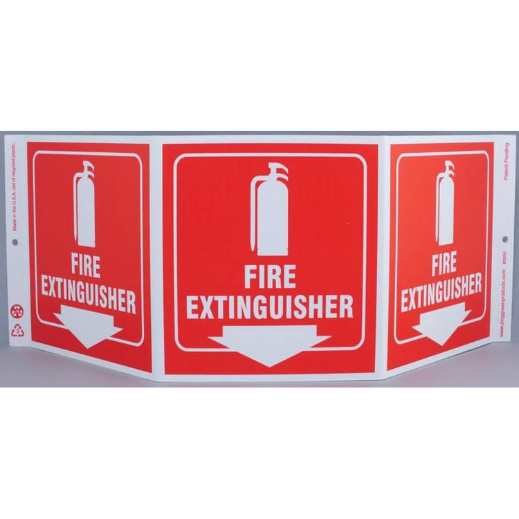 ZING Eco Safety TriView Sign, 7.5x20- Model 3052