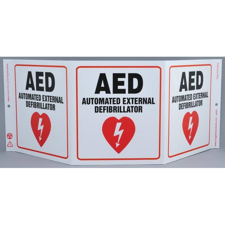 ZING Eco Safety TriView Sign, 7.5x20- Model 3055