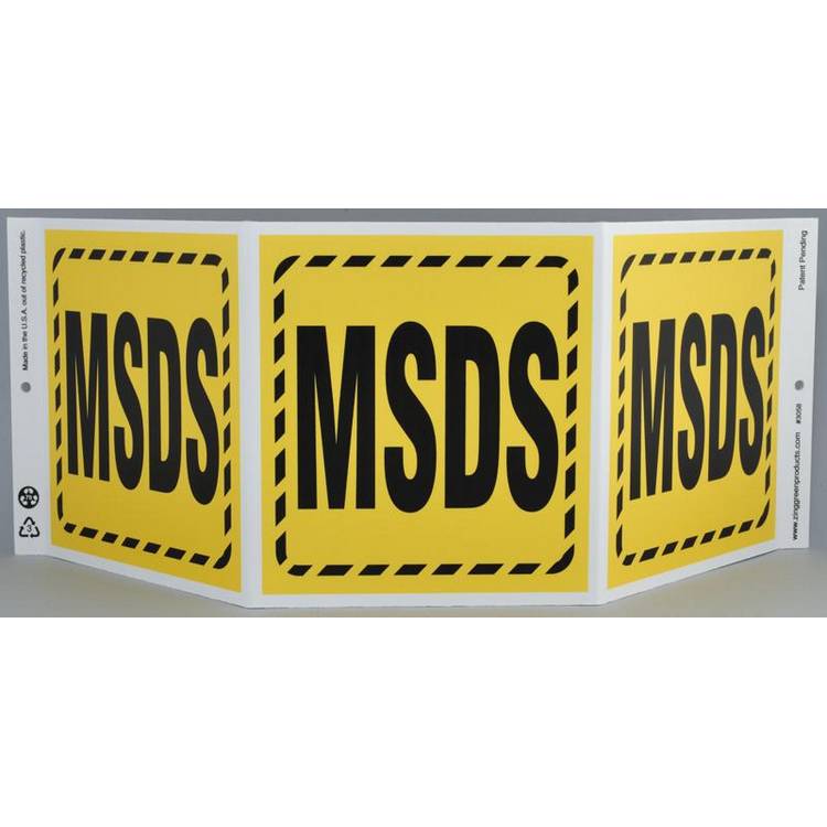 ZING Eco Safety TriView Sign, 7.5x20- Model 3058