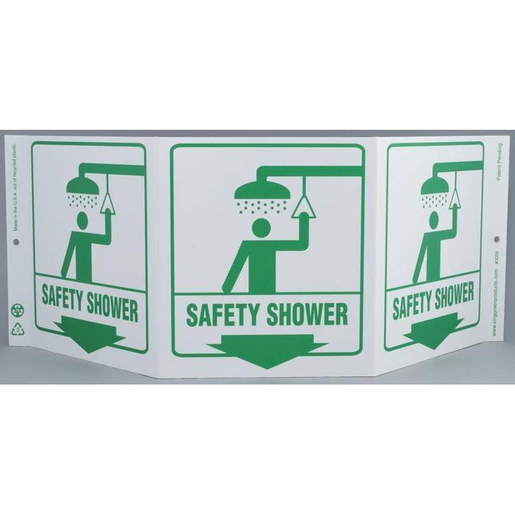 ZING Eco Safety TriView Sign, 7.5x20- Model 3059